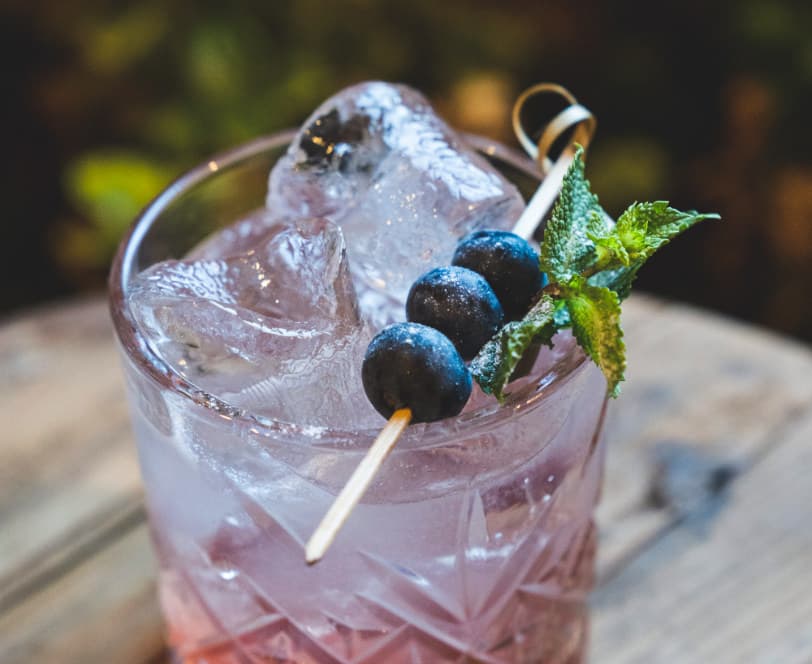 Leckerer Cocktail mit Blaubeere